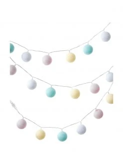 Cotton Ball Lights Outdoor LED-Lichterkette Colorain, 740 cm, 20 Lampions, L 740 cm