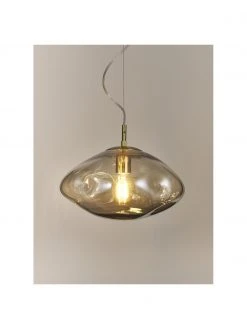 Westwing Collection Pendelleuchte Amora aus champagnerfarbenem Glas, Ø 35 x H 20 cm -Leuchten Verkaufsladen Pendelleuchte Amora aus champagnerfarbenem Glas 3