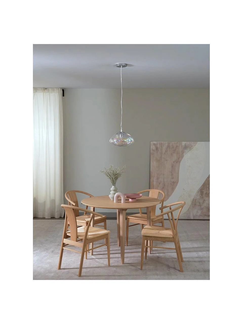 Westwing Collection Pendelleuchte Amora aus irisierendem Glas, Ø 35 x H 20 cm 4 Westwing Collection Pendelleuchte Amora aus irisierendem Glas, Ø 35 x H 20 cm – Bild 2