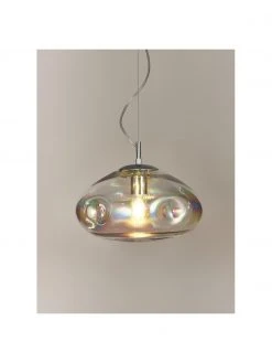 Westwing Collection Pendelleuchte Amora aus irisierendem Glas, Ø 35 x H 20 cm 12 Westwing Collection Pendelleuchte Amora aus irisierendem Glas, Ø 35 x H 20 cm -Leuchten Verkaufsladen Pendelleuchte Amora aus irisierendem Glas 4