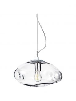 Westwing Collection Pendelleuchte Amora aus transparentem Glas, Ø 35 x H 20 cm