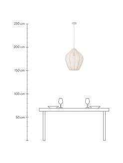 Westwing Collection Pendelleuchte Beau aus Netzstoff in Cremefarben, Ø 40 x H 40 cm -Leuchten Verkaufsladen Pendelleuchte Beau aus Netzstoff in Cremefarben 4