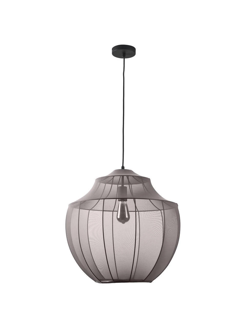 Westwing Collection Pendelleuchte Beau aus Netzstoff in Grau, Ø 52 x H 52 cm 8 Westwing Collection Pendelleuchte Beau aus Netzstoff in Grau, Ø 52 x H 52 cm – Bild 6