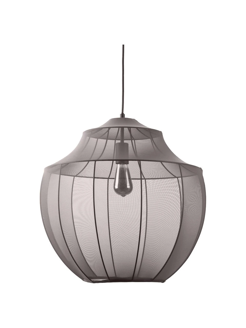 Westwing Collection Pendelleuchte Beau aus Netzstoff in Grau, Ø 52 x H 52 cm 3 Westwing Collection Pendelleuchte Beau aus Netzstoff in Grau, Ø 52 x H 52 cm