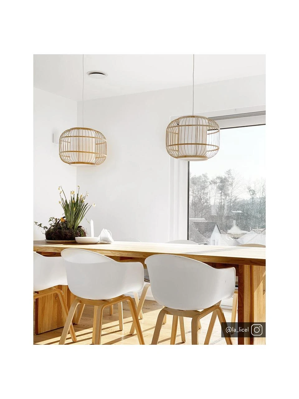 Pendelleuchte Bones aus Bambus, Ø 40 x H 30 cm 4 Pendelleuchte Bones aus Bambus, Ø 40 x H 30 cm – Bild 2