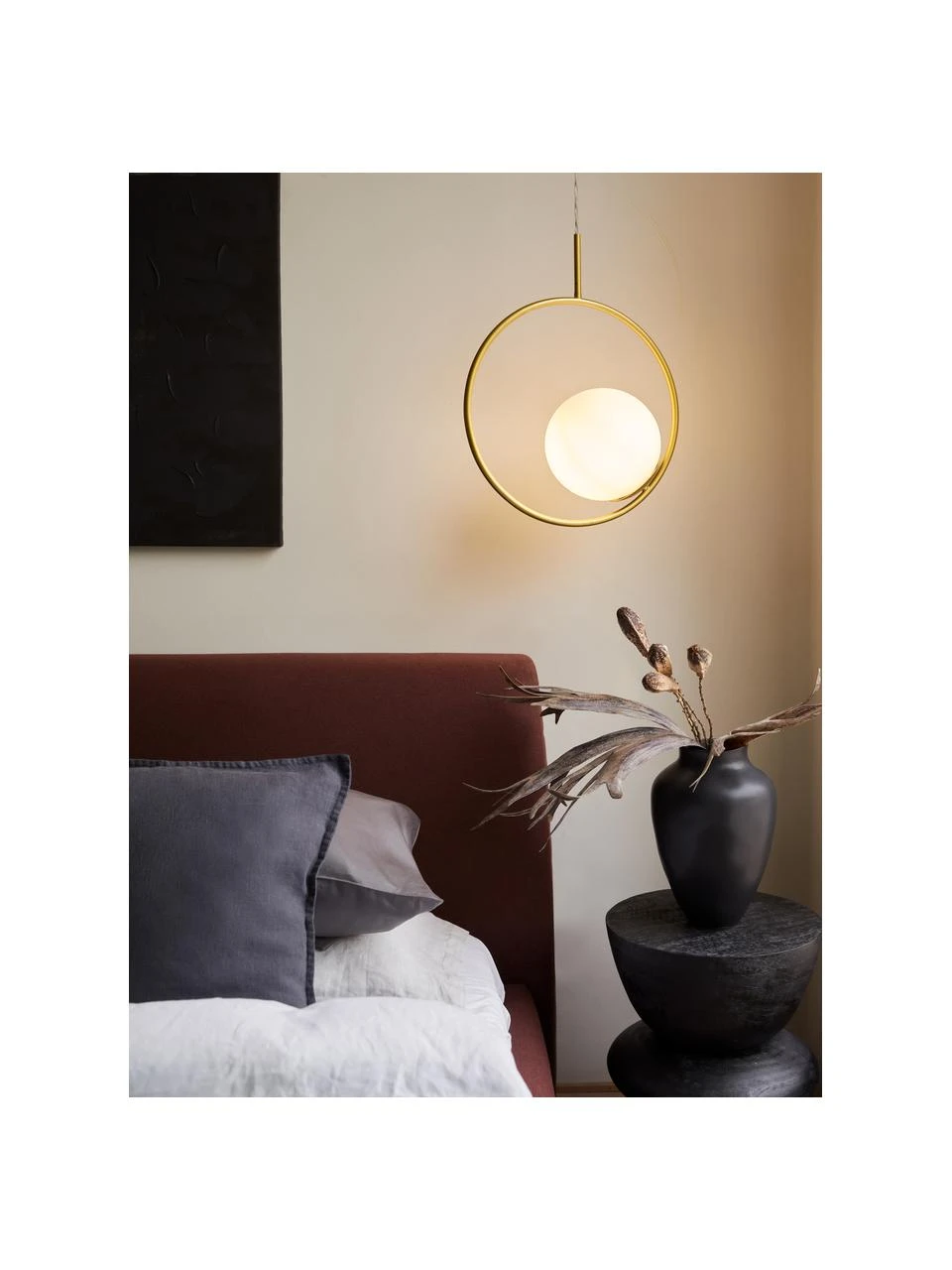 Westwing Collection Pendelleuchte Chloe aus Opalglas, B 40 x H 51 cm 4 Westwing Collection Pendelleuchte Chloe aus Opalglas, B 40 x H 51 cm – Bild 2