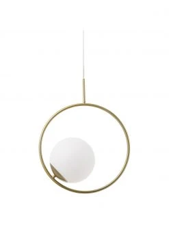 Westwing Collection Pendelleuchte Chloe aus Opalglas, B 40 x H 51 cm