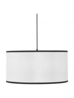 Westwing Collection Pendelleuchte Claudette mit Leinenschirm, Ø 50 x H 25 cm