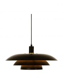 Pendelleuchte Epsilion in Schwarz, Ø 45 x H 21 cm