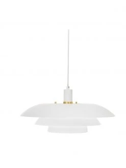 Pendelleuchte Epsilion in Wei&szlig;, Ø 45 x H 21 cm