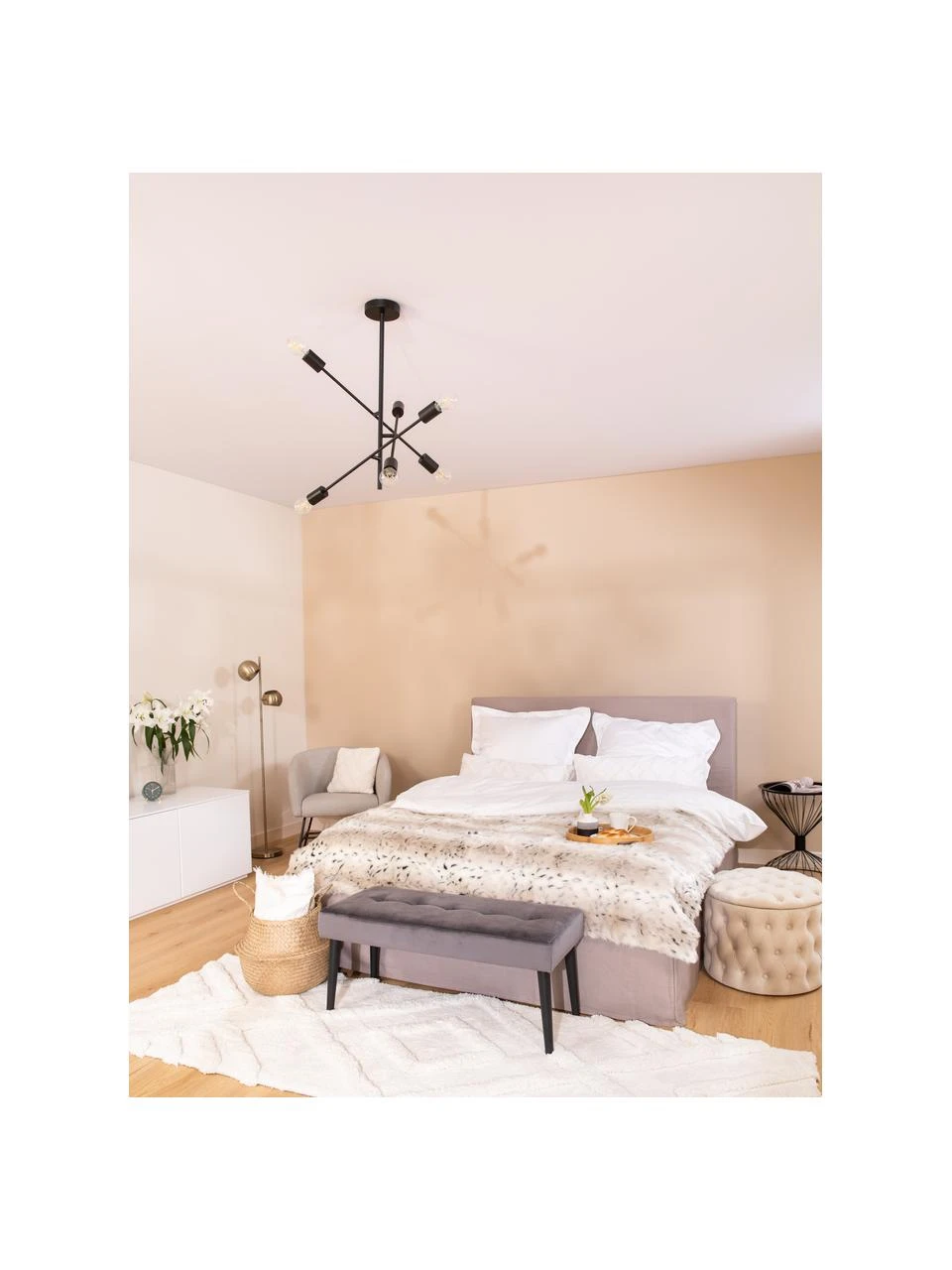 Lucide Pendelleuchte Lester in Schwarz, Ø 59 x H 83 cm 5 Lucide Pendelleuchte Lester in Schwarz, Ø 59 x H 83 cm – Bild 3