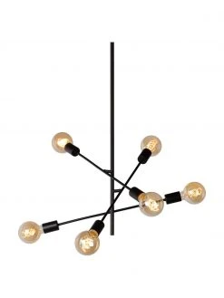 Lucide Pendelleuchte Lester in Schwarz, Ø 59 x H 83 cm