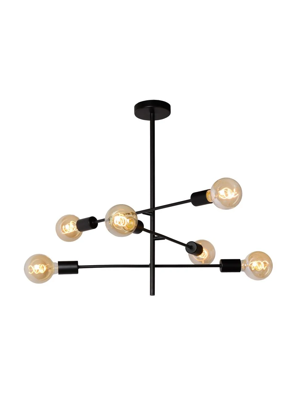 Lucide Pendelleuchte Lester in Schwarz, Ø 59 x H 83 cm 7 Lucide Pendelleuchte Lester in Schwarz, Ø 59 x H 83 cm – Bild 5