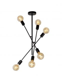 Lucide Pendelleuchte Lester in Schwarz, Ø 59 x H 83 cm 13 Lucide Pendelleuchte Lester in Schwarz, Ø 59 x H 83 cm -Leuchten Verkaufsladen Pendelleuchte Lester in Schwarz 5