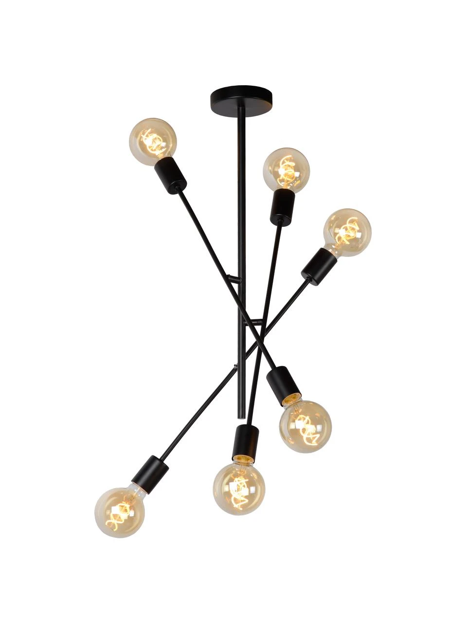 Lucide Pendelleuchte Lester in Schwarz, Ø 59 x H 83 cm 8 Lucide Pendelleuchte Lester in Schwarz, Ø 59 x H 83 cm – Bild 6