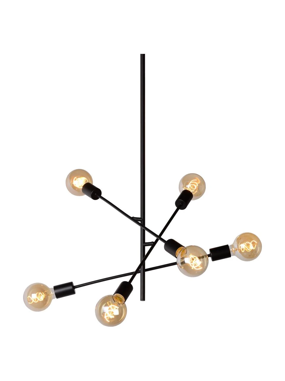 Lucide Pendelleuchte Lester in Schwarz, Ø 59 x H 83 cm 3 Lucide Pendelleuchte Lester in Schwarz, Ø 59 x H 83 cm