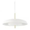 Westwing Collection Pendelleuchte Mathea in Wei&szlig;-Gold, Ø 38 x H 8 cm -Leuchten Verkaufsladen Pendelleuchte Mathea in Weiss Gold