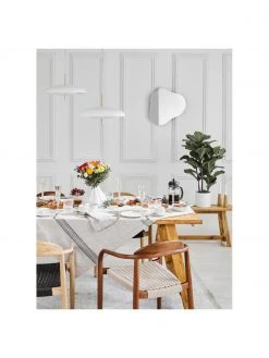 Westwing Collection Pendelleuchte Mathea in Wei&szlig;-Gold, Ø 38 x H 8 cm -Leuchten Verkaufsladen Pendelleuchte Mathea in Weiss Gold 2