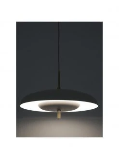 Westwing Collection Pendelleuchte Mathea in Wei&szlig;-Gold, Ø 38 x H 8 cm -Leuchten Verkaufsladen Pendelleuchte Mathea in Weiss Gold 5