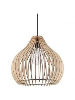 Pendelleuchte Pantilla aus Holz, Ø 39 x H 40 cm