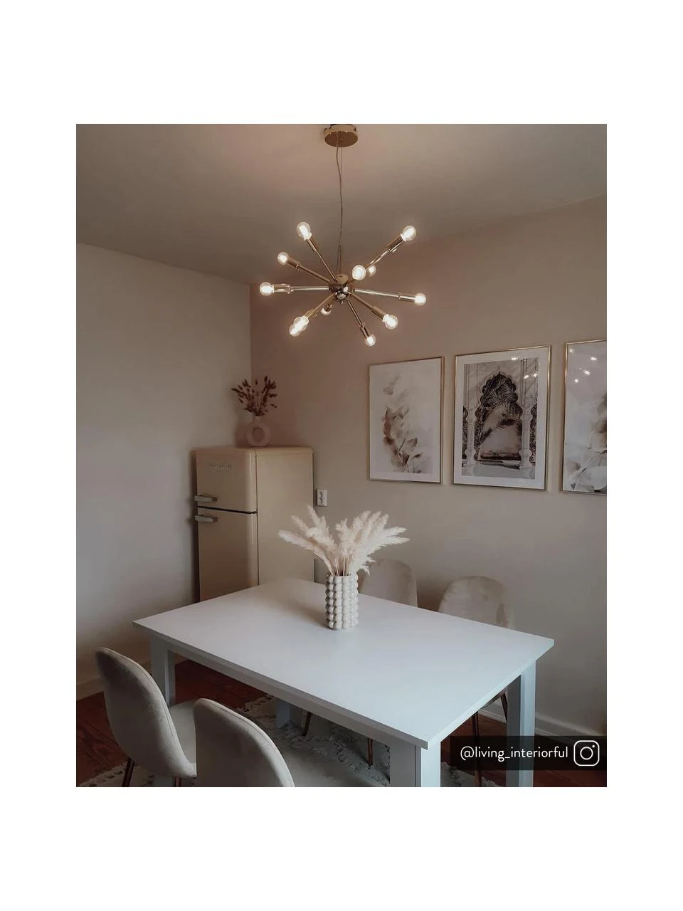 Westwing Collection Pendelleuchte Spike in Gold, Ø 50 cm 4 Westwing Collection Pendelleuchte Spike in Gold, Ø 50 cm – Bild 2