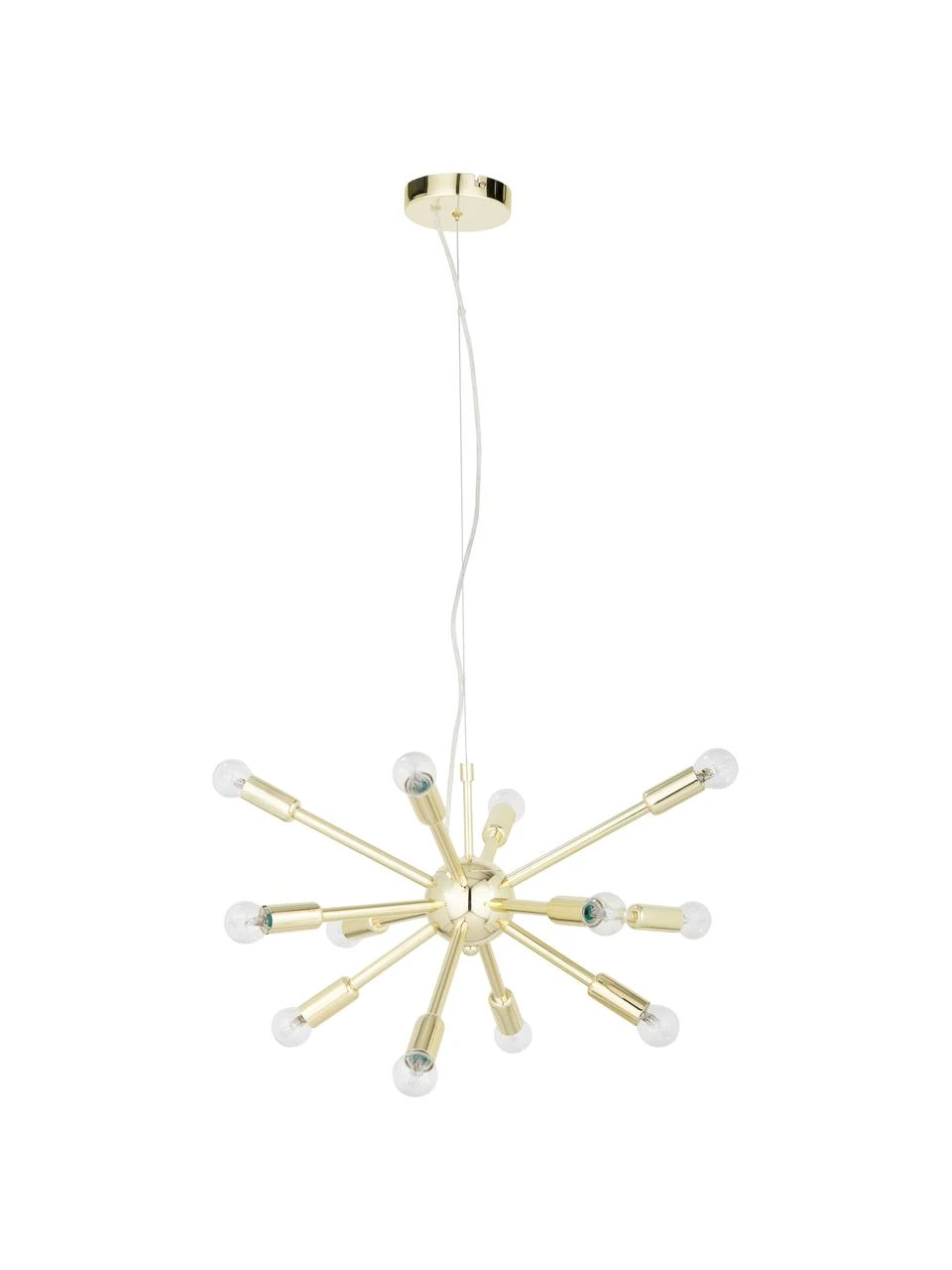 Westwing Collection Pendelleuchte Spike in Gold, Ø 50 cm 7 Westwing Collection Pendelleuchte Spike in Gold, Ø 50 cm – Bild 5