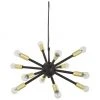 Westwing Collection Pendelleuchte Spike in Schwarz-Gold, Ø 50 cm