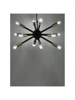 Westwing Collection Pendelleuchte Spike in Schwarz-Gold, Ø 50 cm -Leuchten Verkaufsladen Pendelleuchte Spike in Schwarz Gold 3