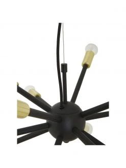 Westwing Collection Pendelleuchte Spike in Schwarz-Gold, Ø 50 cm -Leuchten Verkaufsladen Pendelleuchte Spike in Schwarz Gold 5