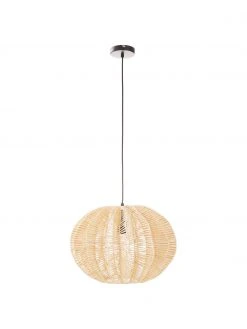 Westwing Collection Pendelleuchte Ufe aus Rattan, Ø 50 x H 38 cm -Leuchten Verkaufsladen Pendelleuchte Ufe aus Rattan 4