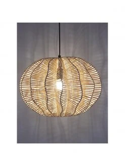 Westwing Collection Pendelleuchte Ufe aus Rattan, Ø 50 x H 38 cm -Leuchten Verkaufsladen Pendelleuchte Ufe aus Rattan 5