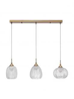 Pendelleuchte Vario aus satiniertem Glas, B 76 x H 24 cm -Leuchten Verkaufsladen Pendelleuchte Vario aus satiniertem Glas 2