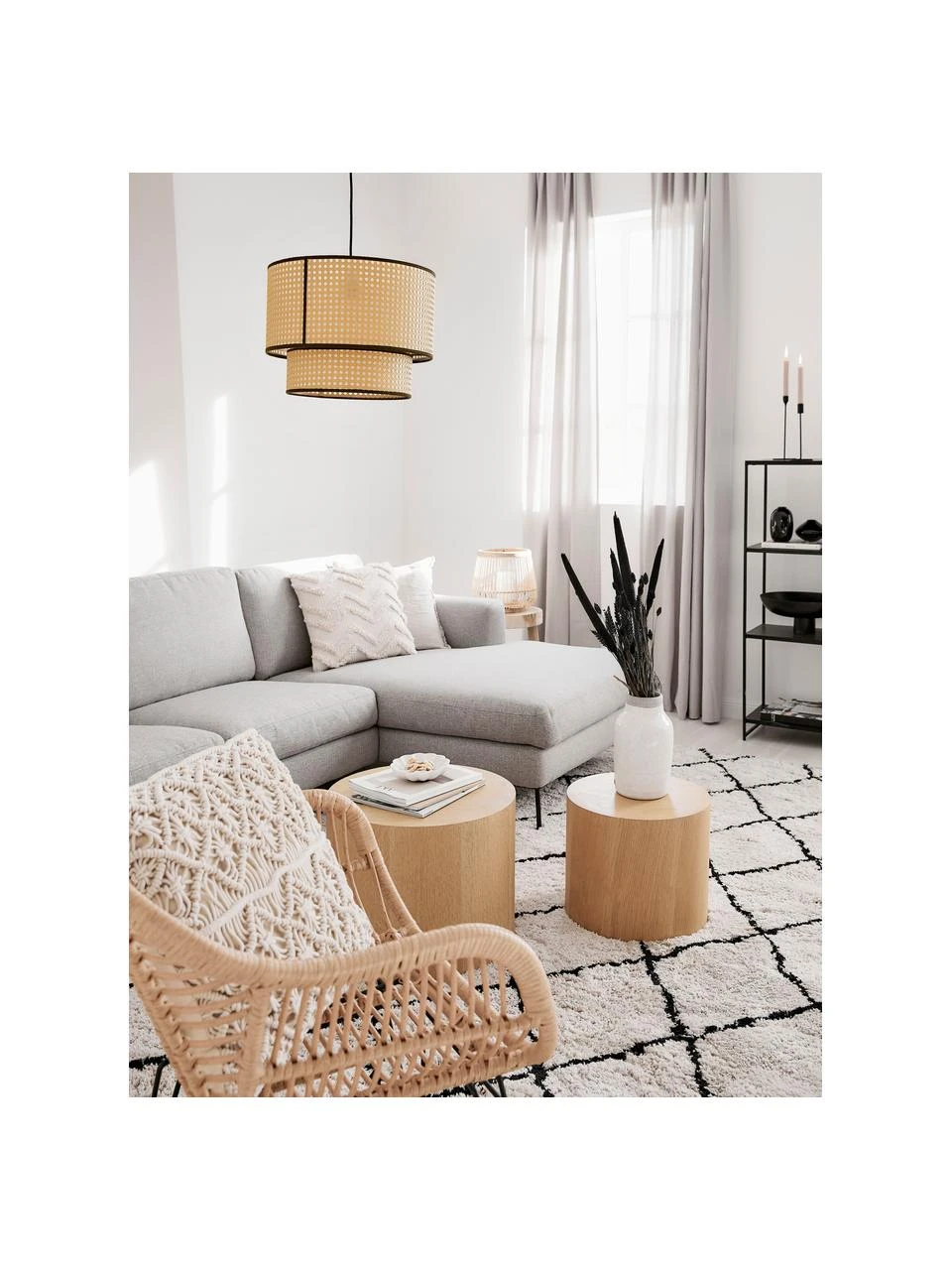 Westwing Collection Pendelleuchte Vienna aus Wiener Geflecht, Ø 40 x H 30 cm 5 Westwing Collection Pendelleuchte Vienna aus Wiener Geflecht, Ø 40 x H 30 cm – Bild 3