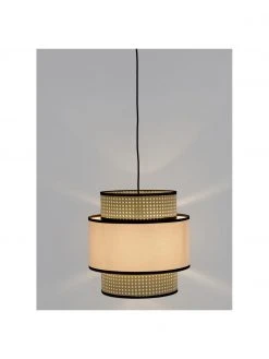 Westwing Collection Pendelleuchte Vienna aus Wiener Geflecht mit cremefarbenem Stoff, Ø 40 x H 40 cm -Leuchten Verkaufsladen Pendelleuchte Vienna aus Wiener Geflecht mit cremefarbenem Stoff 4