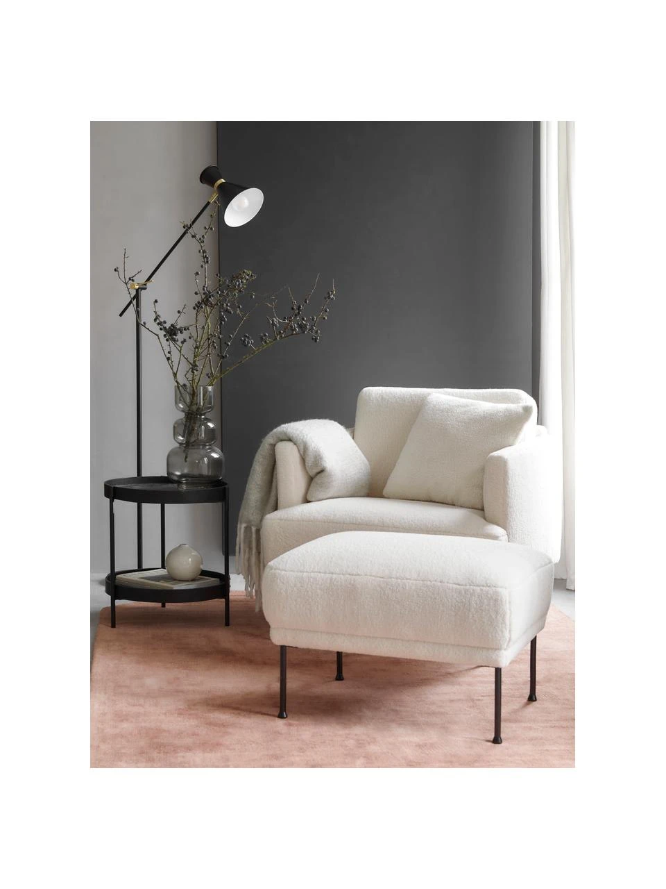 Westwing Collection Retro-Leselampe Audrey aus Metall, B 90 x H 145 cm 4 Westwing Collection Retro-Leselampe Audrey aus Metall, B 90 x H 145 cm – Bild 2