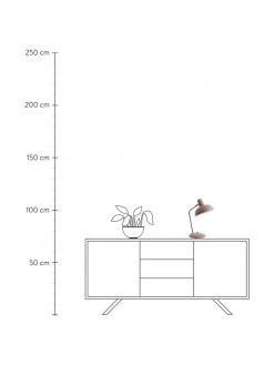 Retro-Schreibtischlampe Hood in Altrosa, B 20 x H 38 cm -Leuchten Verkaufsladen Retro Schreibtischlampe Hood in Altrosa 3