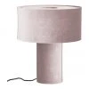 Westwing Collection Samt-Tischlampe Frida in Altrosa, Ø 30 x H 36 cm