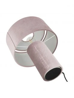 Westwing Collection Samt-Tischlampe Frida in Altrosa, Ø 30 x H 36 cm -Leuchten Verkaufsladen Samt Tischlampe Frida in Altrosa 3