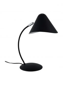 Schreibtischlampe Nathan in Schwarz, T 32 x H 40 cm