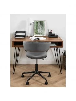 Schreibtischlampe Noble mit Gold-Dekor, B 25 x H 46 cm -Leuchten Verkaufsladen Schreibtischlampe Noble mit Gold Dekor 5