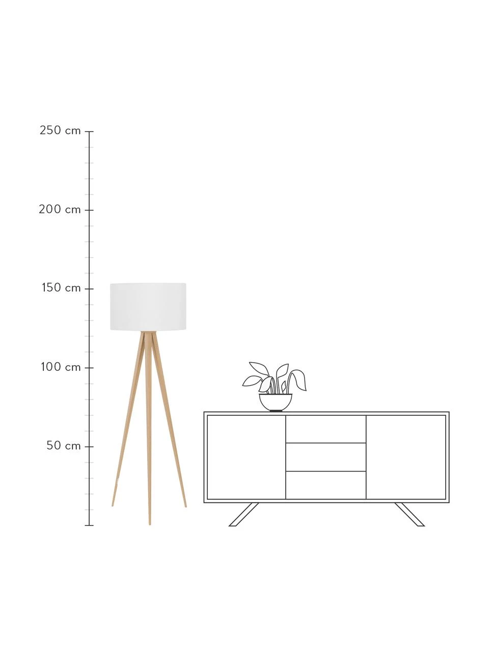 Westwing Collection Skandi-Tripod Stehlampe Jake, ∅ 50 x H 154 cm 6 Westwing Collection Skandi-Tripod Stehlampe Jake, ∅ 50 x H 154 cm – Bild 4