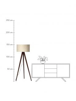 Westwing Collection Skandi-Tripod Stehlampe Jake aus Massivholz, Ø 60 cm, H 150 cm -Leuchten Verkaufsladen Skandi Tripod Stehlampe Jake aus Massivholz 15