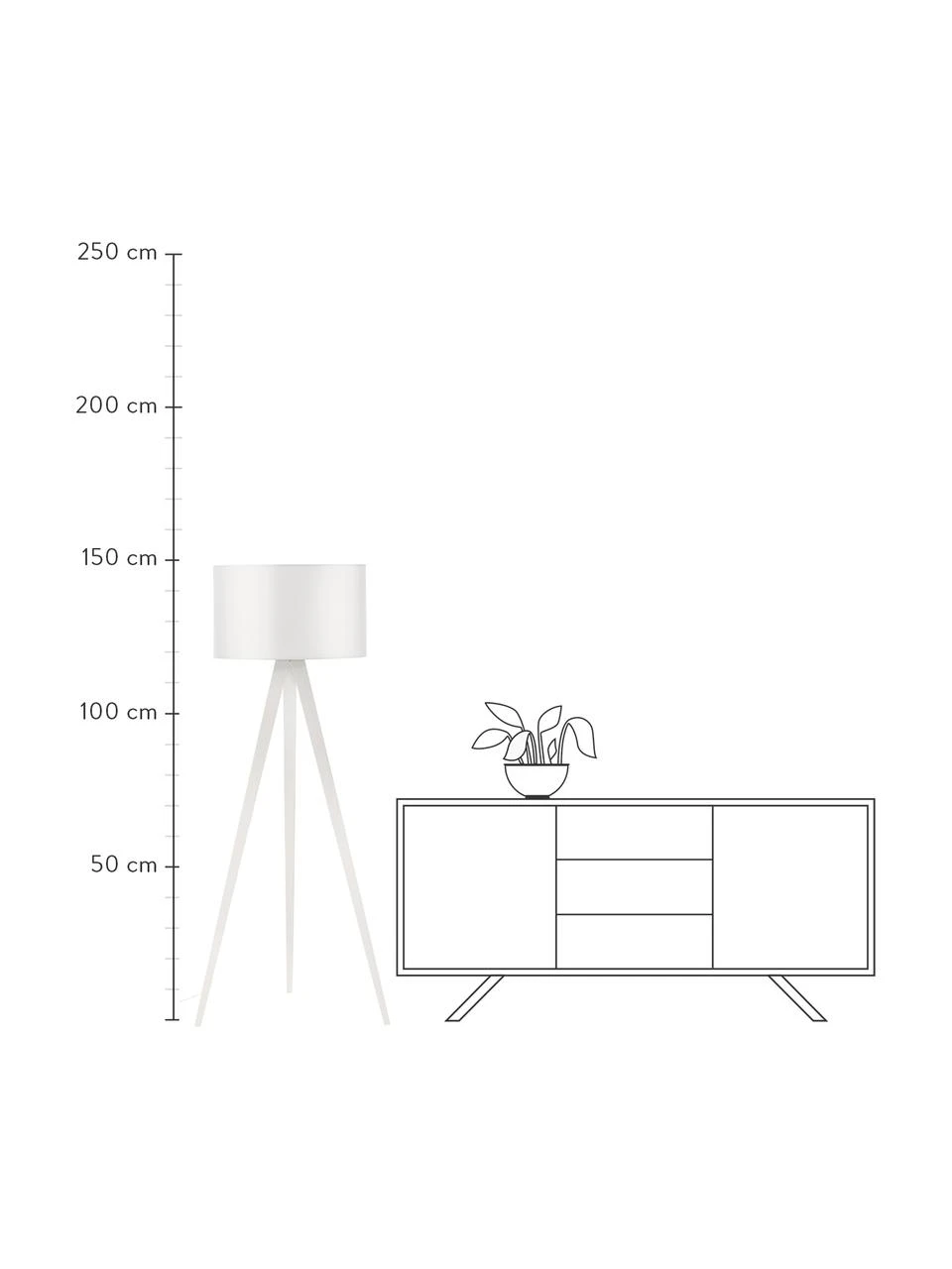 Westwing Collection Skandi-Tripod Stehlampe Jake aus Massivholz, Ø 60 cm, H 150 cm 4 Westwing Collection Skandi-Tripod Stehlampe Jake aus Massivholz, Ø 60 cm, H 150 cm – Bild 2