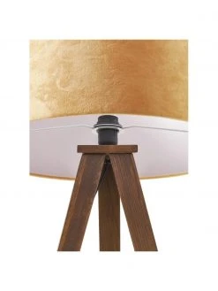 Westwing Collection Skandi-Tripod Stehlampe Jake aus Massivholz mit Samt-Schirm, Ø 60 cm, H 150 cm -Leuchten Verkaufsladen Skandi Tripod Stehlampe Jake aus Massivholz mit Samt Schirm 10