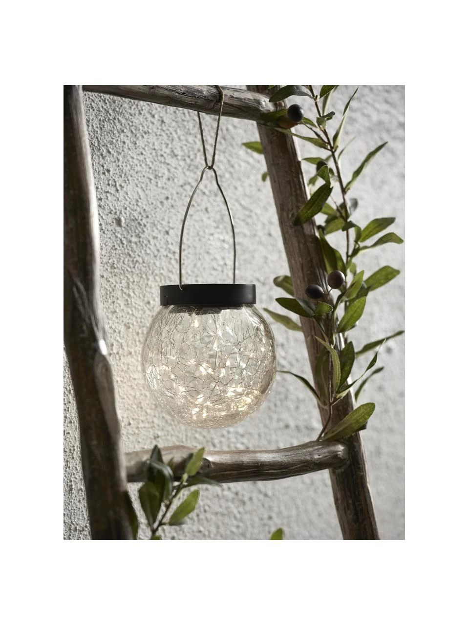 Solar Hängelampe Glory aus Glas, Ø 12 x H 13 cm 4 Solar Hängelampe Glory aus Glas, Ø 12 x H 13 cm – Bild 2