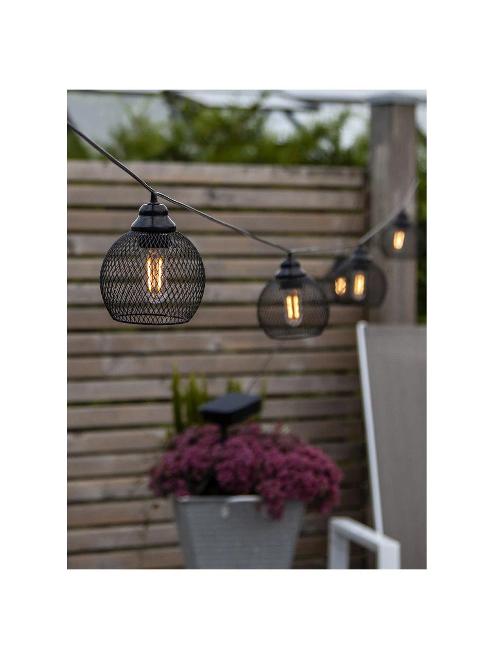 Solar Lichterkette Sunlight, 700 cm, 8 Lampions, L 700 cm 4 Solar Lichterkette Sunlight, 700 cm, 8 Lampions, L 700 cm – Bild 2