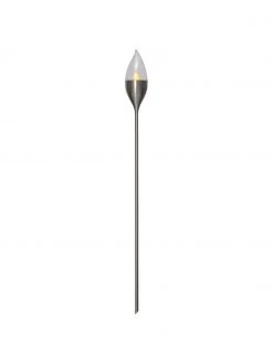 Solar Wegeleuchte Olympos in Silber, Ø 9 x H 115 cm