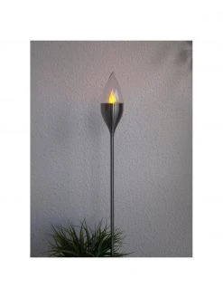 Solar Wegeleuchte Olympos in Silber, Ø 9 x H 115 cm -Leuchten Verkaufsladen Solar Wegeleuchte Olympos in Silber 4