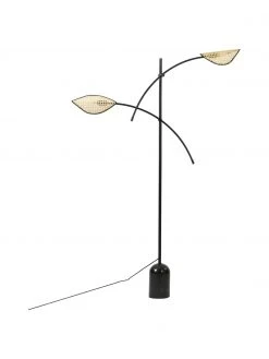 Westwing Collection Stehlampe Freja aus Wiener Geflecht, B 100 x H 160 cm