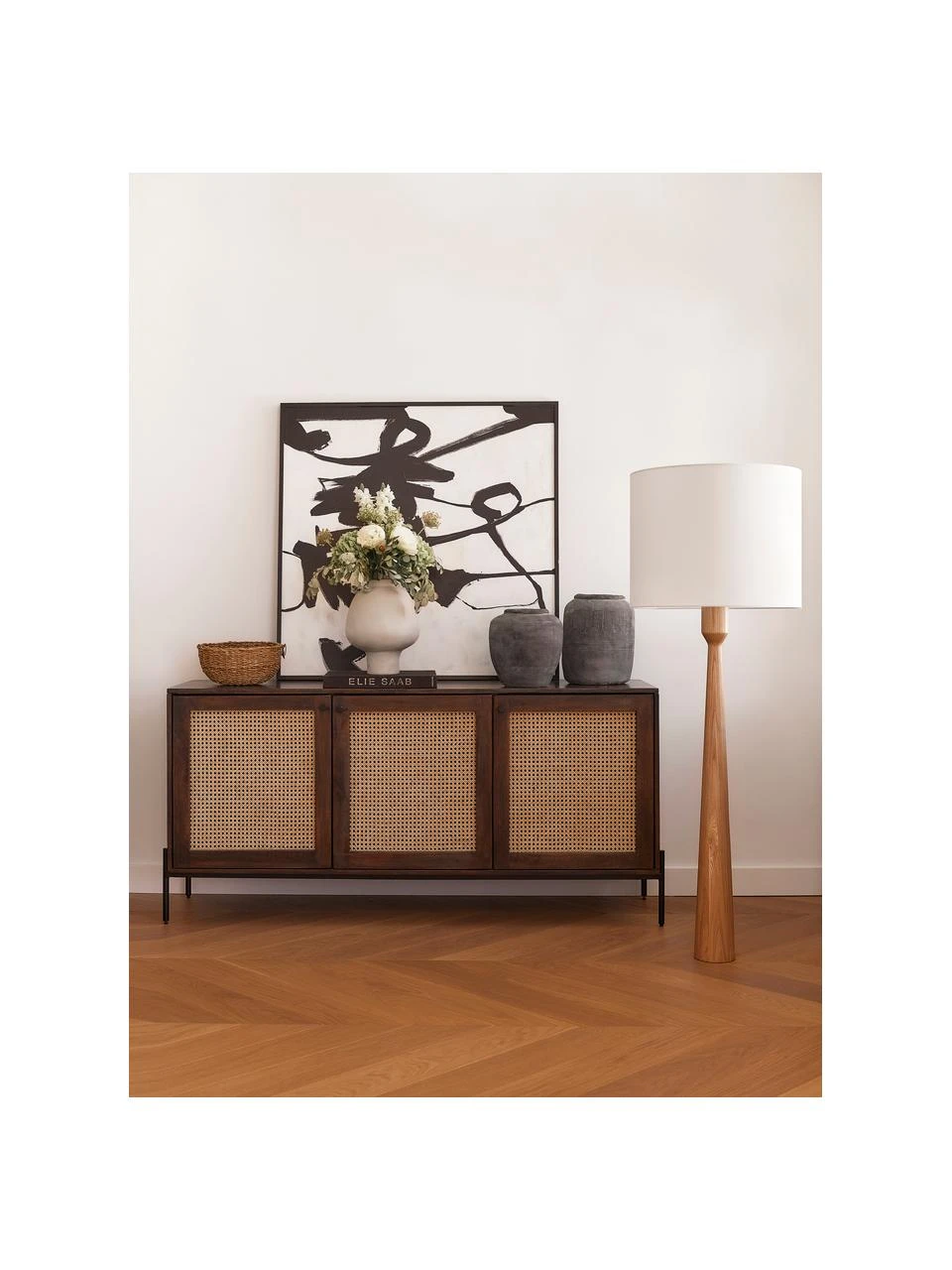 Westwing Collection Stehlampe Jascha aus hellem Eschenholz, Ø 50 x H 145 cm 4 Westwing Collection Stehlampe Jascha aus hellem Eschenholz, Ø 50 x H 145 cm – Bild 2